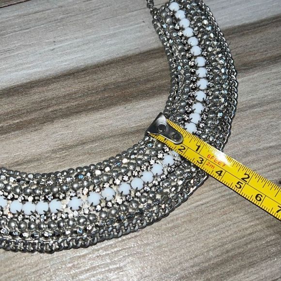 Chico’s Bling Rhinestone Egyptian Goddess Caller Necklace - Picture 8 of 9